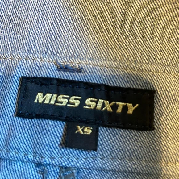 Miss Sixty Blue Buttoned Pencil Skirt - Picture 3 of 12